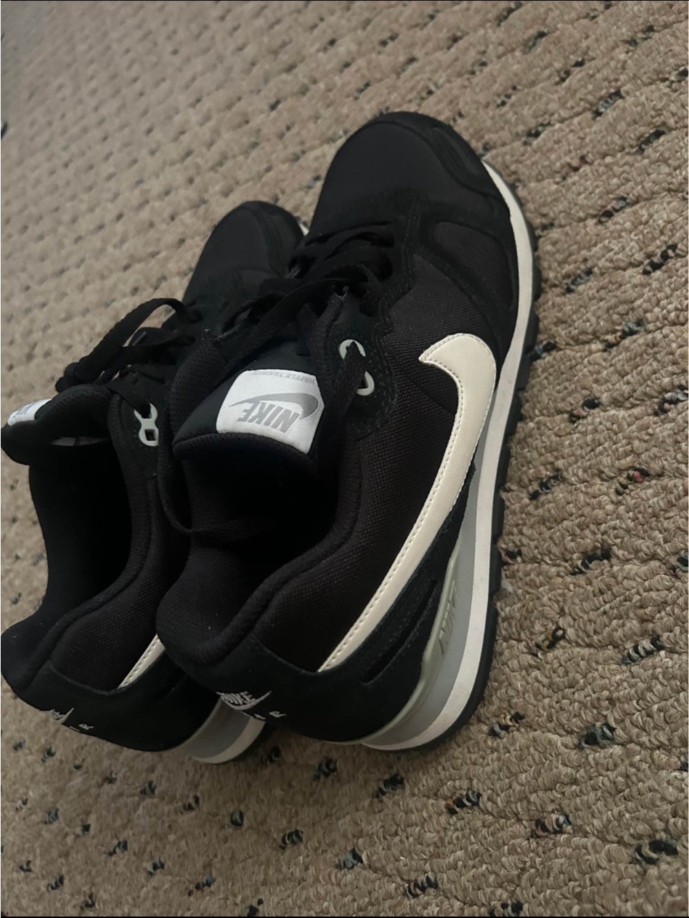 Nike Kids Black and White Swoosh Sneakers